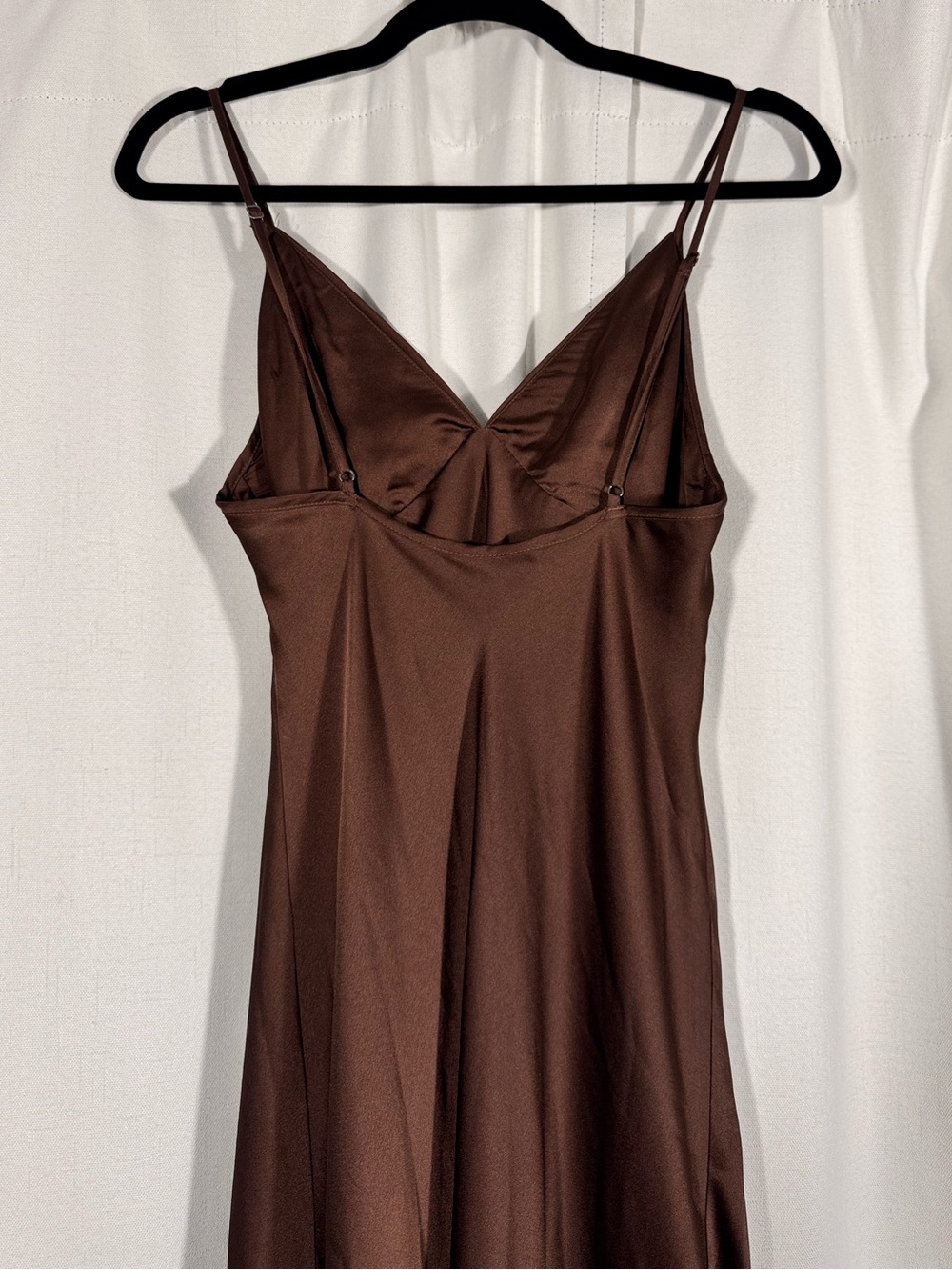 Abercrombie & Fitch Brown Satin Midi Dress - Picture 4 of 6